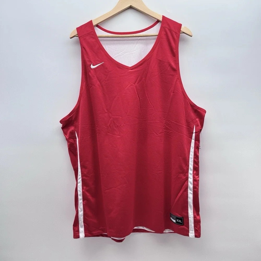 Nike Basketball Jersey Men's XXL Reversible Red And White Sleeveless Shirt